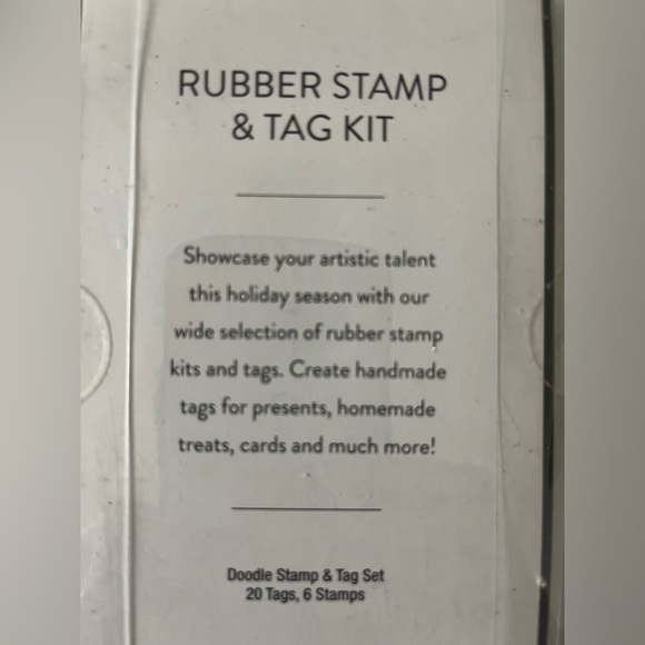 Christmas Rubber Stamp And Tag Set - Picture 2 of 2